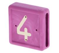 Numero di fascetta da piede a 1 cifra, confezione da 10 in gomma 4 violetto