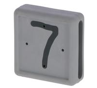 Numero di fascetta da piede a 1 cifra, confezione da 10 in gomma 7 grigio