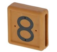 Numero di fascetta da piede a 1 cifra, confezione da 10 in gomma 8 marrone