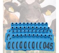Numero di identificazione in plastica per bovini, 001-500, con numeri, marchi auricolari di identificazione del bestiame, marchi auricolari for animali(Blue 7.5*10cm (2.95*3.93in),101-200)