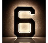 Numero di luce, Indirizzo LED del sensore di luce del segno delle luci del numero civico solare da 12/17/23 cm(6,L 23cm)