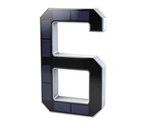 Numero di luce, Indirizzo principale del sensore di luce del segno delle luci del numero civico solare da 12 cm per esterni(6)