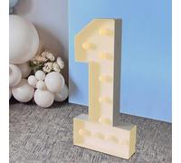 Numero di luce LED 3D numero lampada numero illuminato, luci calde, decorazione numerico, lampada notturna per matrimoni, compleanni, feste (forma: 1)