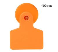 Numero di me Accessorio marcatore per tag orecchio per prevenzione dell'epidemia di allevamento di pecore di mucca di mucca di maiale (Tag del maiale senza parole arancione 48 * 40mm)