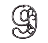 Numero di porta, Design con ritaglio 0-9, targhetta con indirizzo della stanza retrò, adatta for interni ed esterni(9)