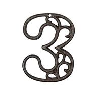 Numero di porta, Design con ritaglio 0-9, targhetta con indirizzo della stanza retrò, adatta for interni ed esterni(3)