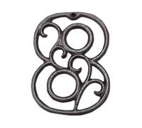 Numero di porta, Design con ritaglio 0-9, targhetta con indirizzo della stanza retrò, adatta for interni ed esterni(8)