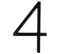 numero di porta, Targa numerica nera da 127 mm, con lettere grandi e moderne, 0-9(Black 4)