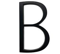 Numero di porta, Targa numerica nera da 127 mm, con lettere grandi e moderne, 0-9, for porta, casa, esterno, 5 pollici(Black B)