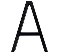 Numero di porta, Targa numerica nera da 127 mm, con lettere grandi e moderne, 0-9, for porta, casa, esterno, 5 pollici(Black A)