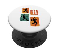 Numero di sagoma del giocatore di calcio 11 PopSockets PopGrip Adesivo