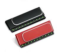 Numero di telefono di parcheggio temporaneo con luce notturna, set bicolore nero e rosso, targa di numero di spostamento nascosto per il pannello di controllo della finestra