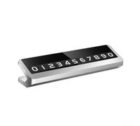 Numero di Telefono Nascosto per targa Stop in Lega Numero di | Alluminio leggero, design argento spaziale, numeri magnetici, protezione privacy, universale