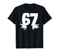 Numero Divertente 67 Sei e Sette con Le Mani Gen Alpha Slang Maglietta