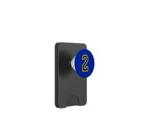 Numero giallo nero della squadra sportiva n. 2 PopSockets PopWallet per MagSafe
