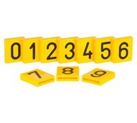 Numero identificativo a tassello grande a 1 cifra, in plastica Numeri da 1 a 5, 6=9, 7-8 2 giallo