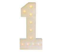 Numero illuminato a LED, 100 cm, numero grande con lampadine, 0 1 2 3 4 5 6 7 8 9, con vano batteria, 2000-3000 K, per lauree, matrimoni (1)