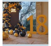 Numero in polistirolo glitterato e verniciato H99 cm - Scritta decorativa L49 cm spessore 10 cm - Singoli numeri grandi per compleanni, feste, eventi - Scritte e numeri in polistirolo personalizzati