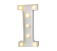 Numero Lettere Decorative,KINGCOO Bianco Caldo LED Lettera Luminosa Accende Luci Dell'alfabeto A batteria per L'attaccatura Parete Decorativa Festival Natale Festa Nuziale Compleanno(I)
