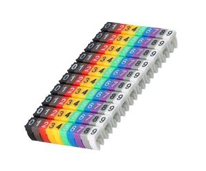 Numero Marcatore Cavo Colorato, 100 Pezzi Marcatori a Clip per Cavi, Cifre 0-9 Cavi in Plastica, Marcatore per Cavi Design a Clip Marcatore per Identificare La Linea Dati E Il Cavo Di Rete, 2.5mm