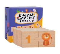 Numero matematico Puzzle numero matematico, numero di matematica | 1-10 Gioco di puzzle con numero in legno | Forniture per la casa, attività di apprendimento prescolare, giocattoli educati per il