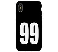 Numero Ninety Nine #99 Uniforme Squadra Sportiva Compleanno 99 Custodia per iPhone X/XS