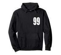 Numero Ninety Nine #99 Uniforme Squadra Sportiva Compleanno 99 Felpa con Cappuccio