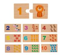 Numero PUZLE AGGIORNAMENTO - 4.8x4.53 pollici Matematica in legno per l'apprendimento precoce, 150 g leggero con funzione di conteggio educativo, giocattolo per puzzle vincente per i giocattoli per la