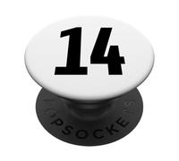 Numero Quattordici #14 Uniforme Squadra Sportiva Compleanno 14 PopSockets PopGrip Adesivo