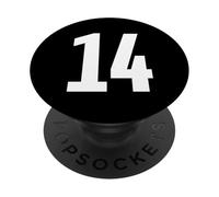 Numero Quattordici #14 Uniforme Squadra Sportiva Compleanno 14 PopSockets PopGrip Adesivo