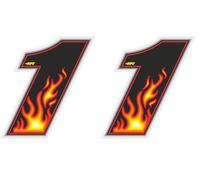 Numero Racing 1 Medio, Flames (Confezione da 2)