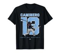 Numero & Ritratto Junior Caminero Tampa bay MLBPA Baseball Maglietta