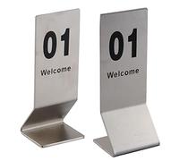 Numero Segnale Da Tavolo Doppio Lato 1-50, Numeri Per Tavoli Cartello In Acciaio Inox, Tavolo Segno Per Matrimonio, Facile Da Pulire, Stabile Senza Inclinazione, Per Eventi Di Catering ( Color : 1-50