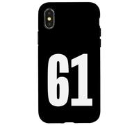 Numero Sessanta Uno #61 Uniforme Squadra Sportiva Compleanno 61 Custodia per iPhone X/XS