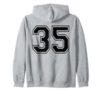 Numero Trenta Cinque # 35 Sport Team Uniforme Compleanno 35 Felpa con Cappuccio