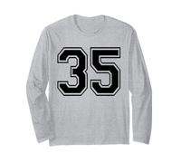 Numero Trenta Cinque # 35 Sport Team Uniforme Compleanno 35 Maglia a Manica