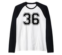 Numero Trenta Sei #36 Sport Team Uniforme Compleanno 36 Maglia con Maniche Raglan