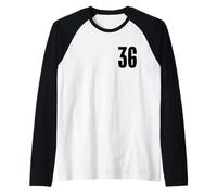 Numero Trentasei #36 Uniforme Squadra Sportiva Compleanno 36 Maglia con Maniche Raglan