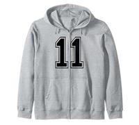 Numero Undici #11 Uniforme Sportiva Compleanno 11 Felpa con Cappuccio