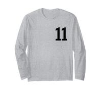 Numero Undici #11 Uniforme Sportiva Compleanno 11 Maglia a Manica