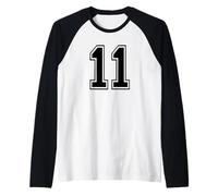 Numero Undici #11 Uniforme Sportiva Compleanno 11 Maglia con Maniche Raglan