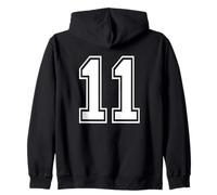 Numero Undici #11 Uniforme Squadra Sportiva Compleanno 11 Felpa con Cappuccio
