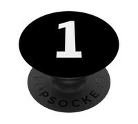 Numero Uno #1 Uniforme Squadra Sportiva Compleanno 1 PopSockets PopGrip Adesivo