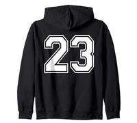 Numero Ventitre #23 Uniforme Squadra Sportiva Compleanno 23 Felpa con Cappuccio