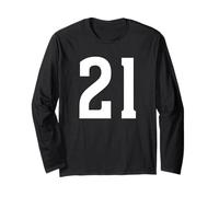 Numero ventuno #21 Divisa per Squadra Sportiva Compleanno 21 Maglia a Manica