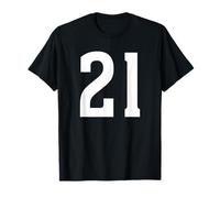 Numero ventuno #21 Divisa per Squadra Sportiva Compleanno 21 Maglietta