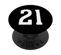 Numero ventuno #21 divisa per squadra sportiva compleanno 21 PopSockets PopGrip Adesivo