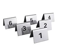 Números de mesa， Cartello numerico impilabile for ristorante - Carte da 1,9 x 1,6 pollici - Targhette con numeri da 1 a 50/100 for bar/feste/matrimoni(1 to 50)