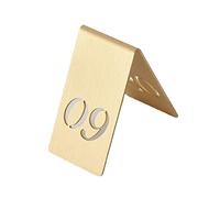 Números de mesa, Ristorante in ottone, targa verticale in ottone ritagliata, 40X65 mm, tavolo riservato for banchetti di compleanno, ristorante, bar, hotel(Number 9)