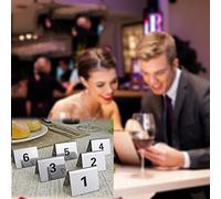 Números de mesa, Segnaposto in metallo 1-50/1-100, stile tenda, segnaposti for tavoli for ristoranti, matrimoni, robusti, facili da pulire, digitali bifacciali(1 to 100)